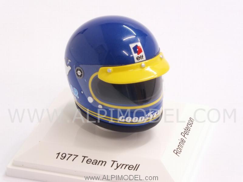 Helmet Team Tyrrell 1977 Ronnie Peterson  (1/8 scale - 3cm) - true-scale-miniatures