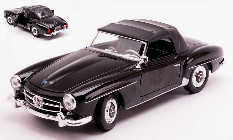 Mercedes 190 SL Soft Top closed 1955 (Black) by welly