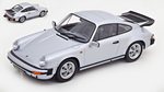 Porsche 911 Carrera 3.2 Coupe with rear wing 1988 (Silver) by KK SCALE MODELS