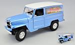 Willys Jeep Van Lucky Est.1978 Light Blue Metallic W/white Roof by LUCKY DIE CAST