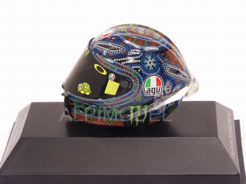 Helmet AGV Winter Test Sepang 2018 Valentino Rossi (1/8 scale - 3cm) by minichamps