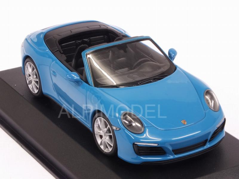 Porsche 911 (991.2) Carrera 4S Cabriolet 2016 (Miami Blue) by minichamps