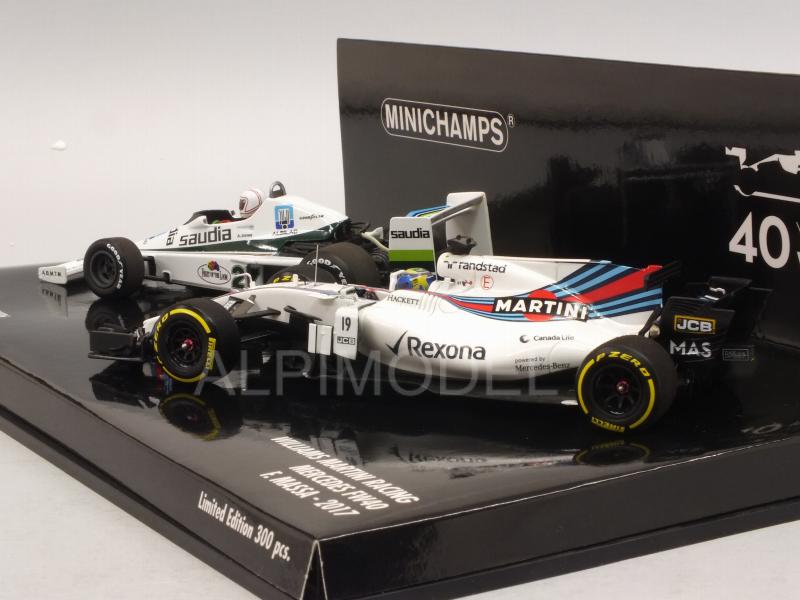 Williams FW06 Jones 1978 & Williams FW40 Massa 2017 40th Anniversary Set by minichamps