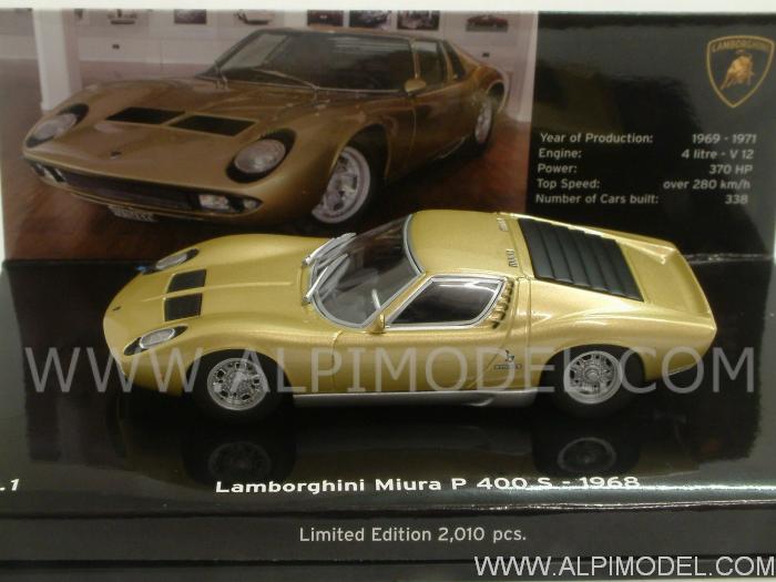 MINICHAMPS 436103000 Lamborghini Miura P400S 1968 (Gold) Lamborghini ...