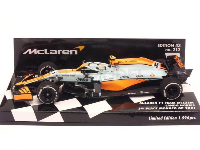 McLaren MCL35M #4 GP Monaco 2021 Lando Norris by minichamps