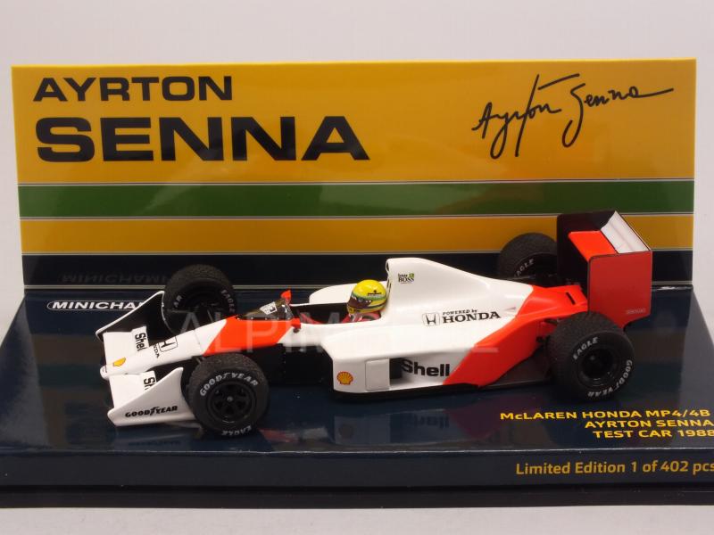 McLaren MP4/4B Honda Test Car 1988 Ayrton Senna by minichamps