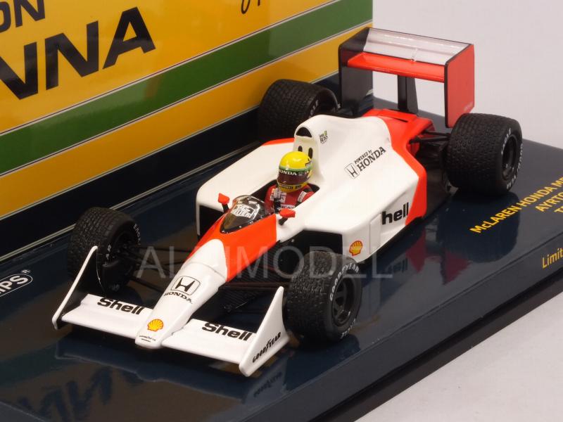 McLaren MP4/4B Honda Test Car 1988 Ayrton Senna by minichamps