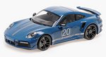 Porsche 911 (992) Turbo S Coupe Sport Design 2021 (Blue) by MINICHAMPS