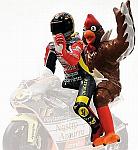 Valentino Rossi + Chicken figurines GP Barcellona 1998 by MINICHAMPS