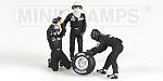 McLaren Pit Stop  front tyre change set 2002 by MINICHAMPS