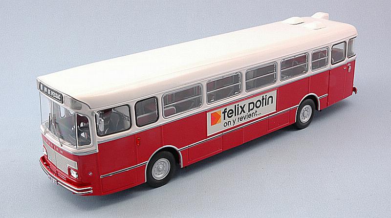Saviem S105M Bus 1969 (Red/White by norev