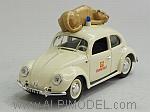 Volkswagen Beetle Zoo Arnhem Netherlands 1965 with lion on top by RIO