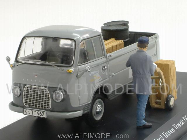 Schuco Ford Taunus Transit Fk1000 With Figure 1 43 Scale Model