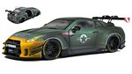 Nissan GT-R (R35) Liberty Walk Body Kit 2.0 2022 (Army Fighter Livery) by SOLIDO