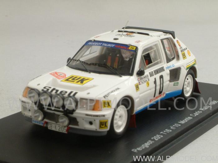 spark-model Peugeot 205 T16 #10 Rally Monte Carlo 1986 Mouton