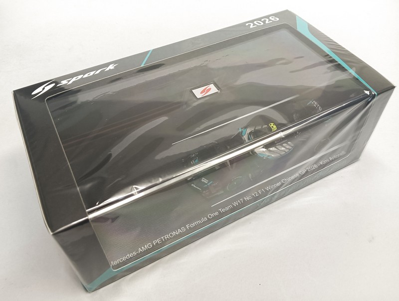 Mercedes W17 AMG #12 Winner GP China 2026 Kimi Antonelli (with pit boards) Special Edition by spark-model