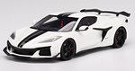 Chevrolet Corvette Z06 2023 (Arctic White) 'Top Speed' Edition by TRUE SCALE MINIATURES